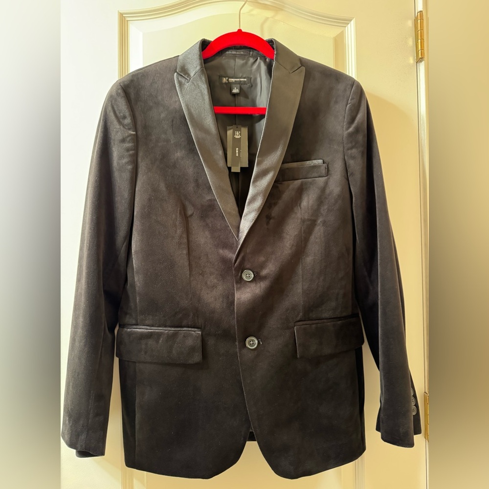 INC International Concepts Black Women’s Satin Trim Tuxedo Blazer Size Small NWT - Picture 1 of 11